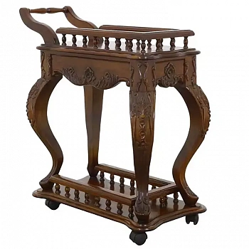 Тележка сервировочная-карета MSU.294 byw110 купить в интернет магазине Мебель из массива. Звоните +7 495 961-63-63 Предметы интерьера для кабинета из Индонезии